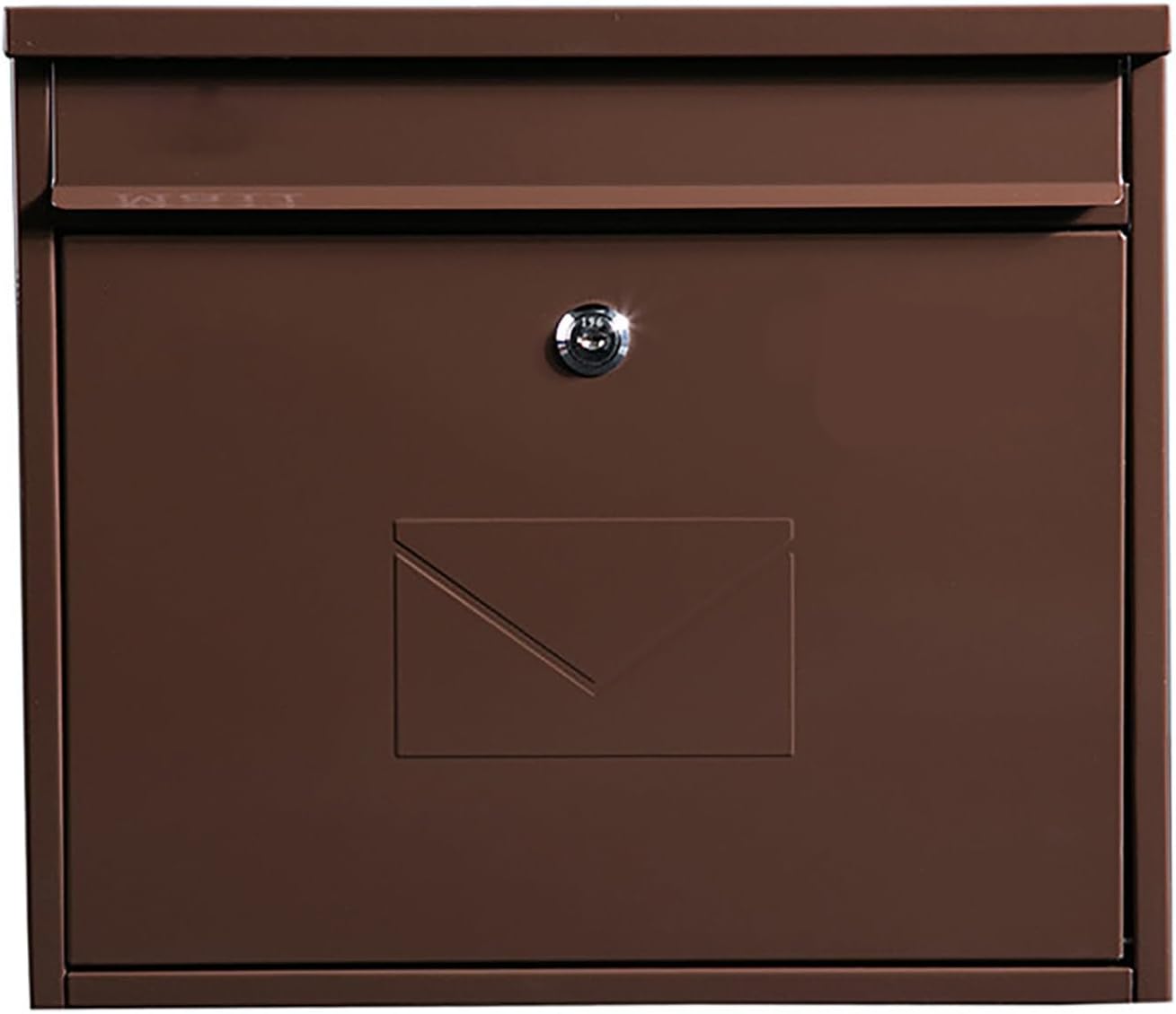 Wall Mount Mailbox，Outside Locking Security Mailboxes，Large Capacity Stainless Steel Outside Mailboxes，for Home Decorative and Office Business(Gray)