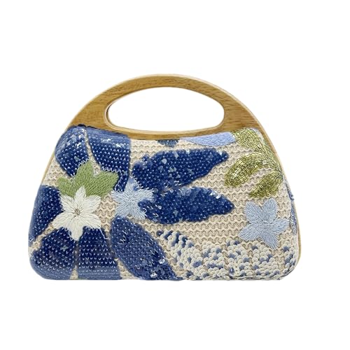 Image of Fashion Women's Evening Bags, Gold Silk Luxury Handbags with Chain Stylish Purses for Wedding Party
