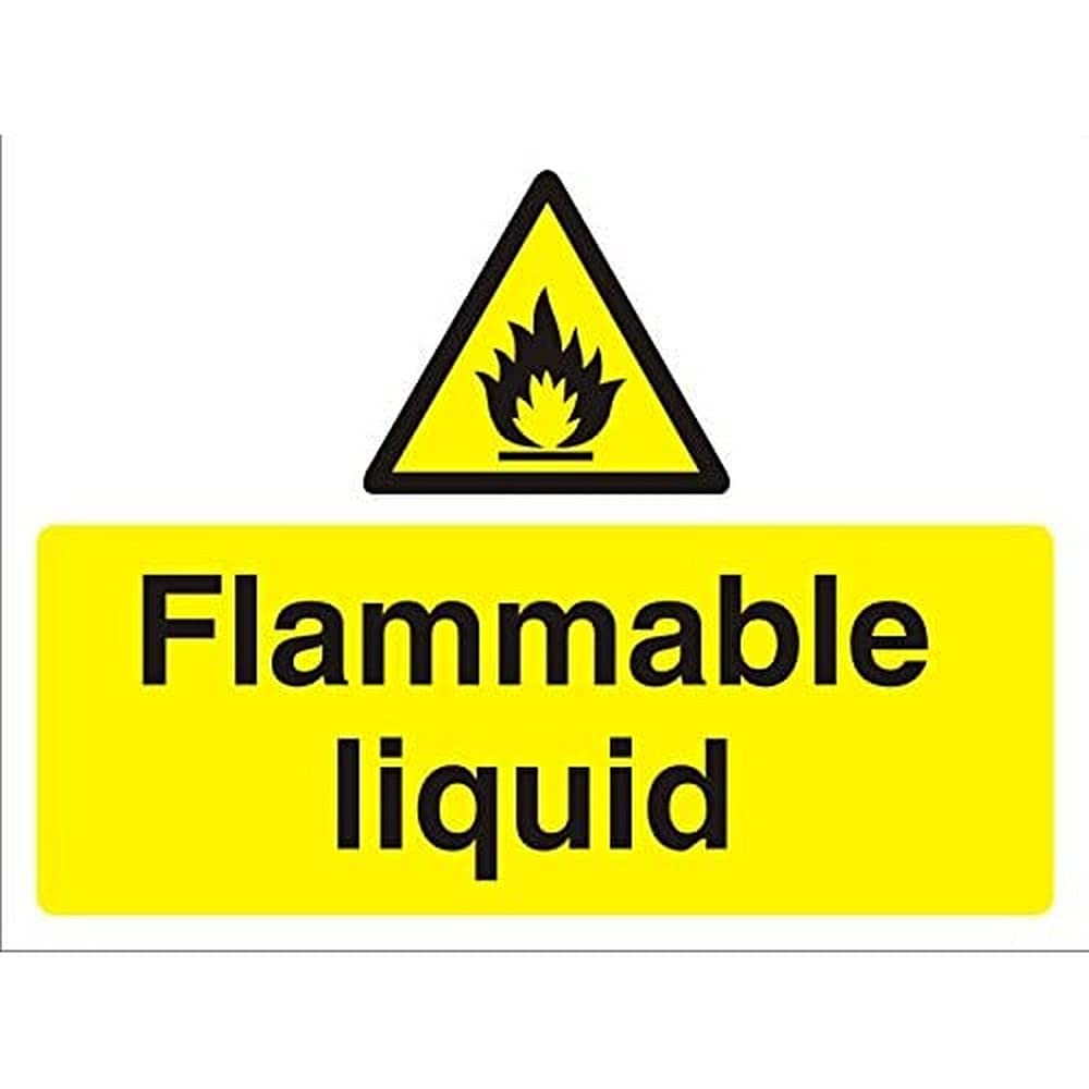 Warning Sign Flammable Liquid Freestanding PVC (Polyvinyl Chloride) 30 x 40 cm