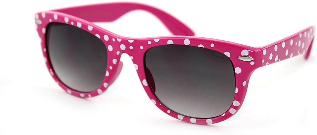 Kids Girls Fashion Sunglasses Purple Plastic Polka Dot Bow Sunglasses in Purple : Clothing, Shoes & Jewelry