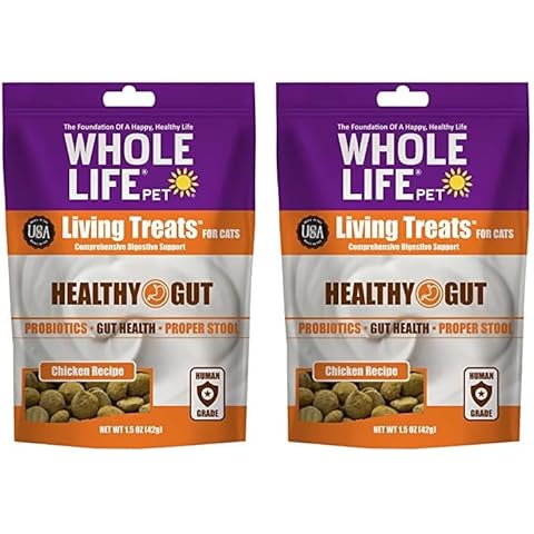 Whole Life Pet Living Treats for Cats – Healthy Gut with Chicken and Yogurt – Human Grade, Probiotics, Easy Digestion, Sensitive Stomachs - Made in The USA (Pack of 2) Cover