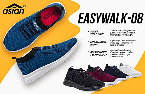 ASIAN Men's Easywalk-08 Sports Running Shoes,First Walker, Gym Casual Sneaker Lace-Up Lightweight Shoes - Image 3