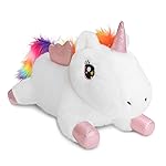 SQEQE Weighted Unicorn Plush, Weighted Unicorn Stuffed Animal, Cute Plushies Soft Pillow Toy Gift for Kids Adults 9.8 Inch, 0.8 Lbs