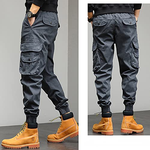 XYXIONGMAO Casual Overalls Functional Loose Trousers Tactical Harem Hip Hop Streetwear Techwear Cargo Pants for Men4
