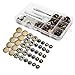 Produktbild FISHSHOP Druckknöpfe Kit 50 Sätze Metall Druckknöpfe Mit 9 Stücken Hand Fixing Tools Verschiedene Größen Kein Nähen DIY Handwerk Kleidung Druckknöpfe