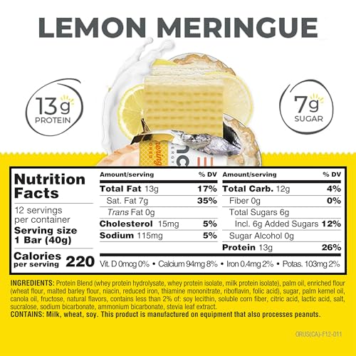Image of Power Crunch Protein Energy Wafer Bars, Lemon Meringue, 1.4 Ounce (12 Count)