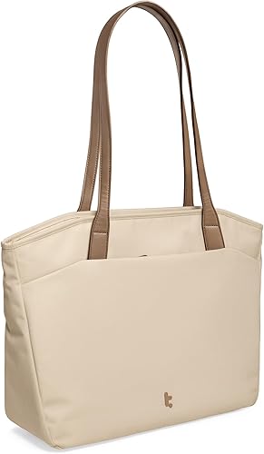 tomtoc Bolsa de mano para computadora portátil para mujer, bolsa de trabajo para laptop de 15 a 16 pulgadas con compartimento para dispositivos para