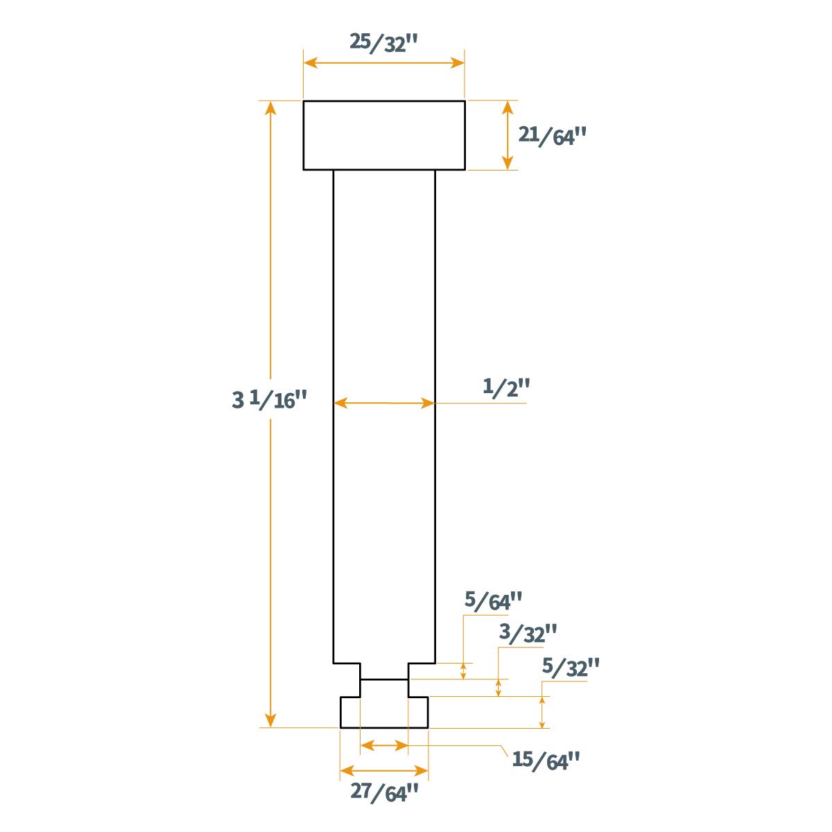 POWERTEC 71438 Étau de serrage T-Track | Pinces de maintien pour rails en T acceptant les boulons à tête hexagonale de 6,35 mm – Lot de 2