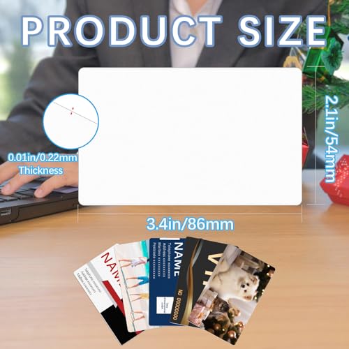 Tarjetas de visita de sublimación de aluminio blanco en blanco metálico a granel 2