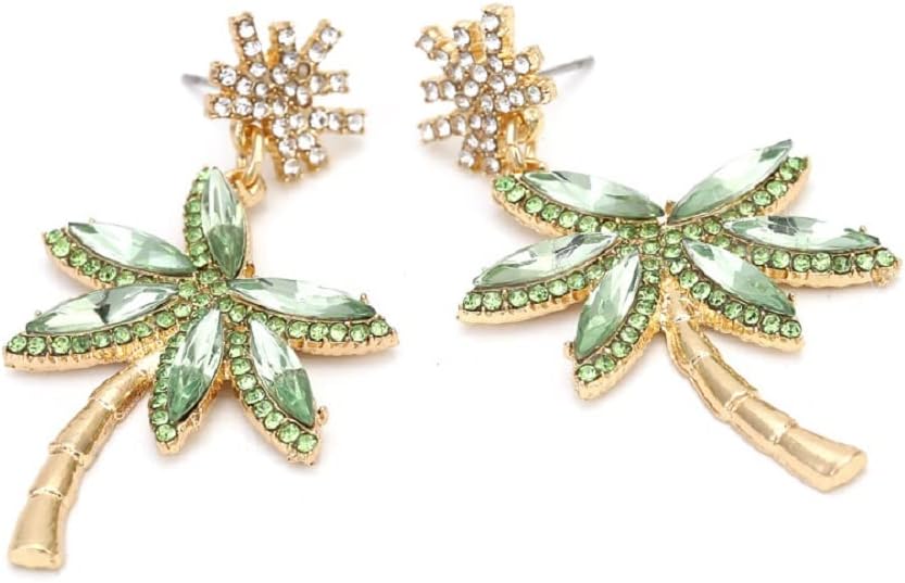 Coconut Tree Earrings for Women, Palm Tree Earrings, Tropical Palm Tree Dangle Earrings Hypoallergenic, Beach Palms Tree Bohemian Drop Earring, Hawaiian Flower Tree earrings Studs - Image 5