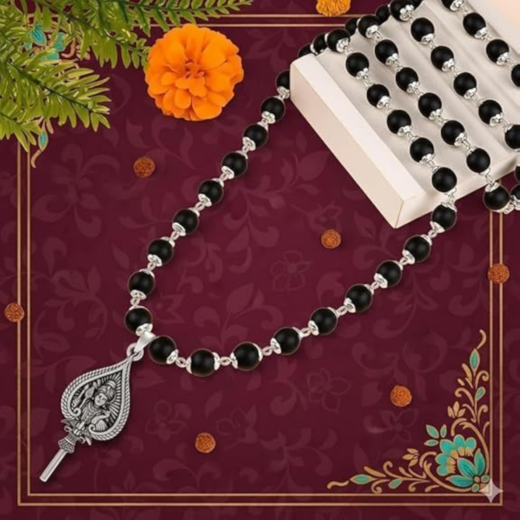 Murgan Karungali Mala with Shankh