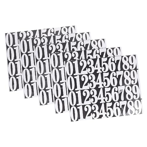Gadpiparty Mailbox Number Stickers Set 5 Sheets of Reflective Numbers for outside Mailboxes Craft Projects Learning Tools