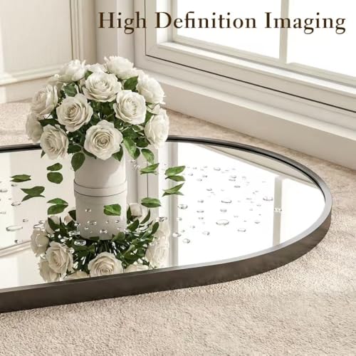 Image of 58 inchx19 inch Floor Mirror Full Length, Arched Full Length Mirror with Stand, Full Body Mirrors for Bedroom Living Room or Cloakroom Black