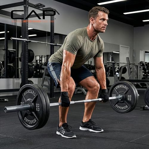 Image of CAP Olympic Barbell - 5FT, 6FT, & 7FT Strength Training Weight Bars, Multiple Options