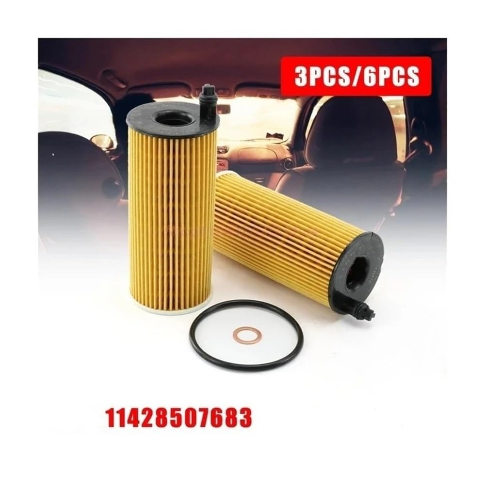 Para X5 Para X3 Para 116d Para 120d Para 328d Para 535d Para E84 Para E90 Para F06 Para F35 Para F10 Para F15 3/6 Uds Filtro Aceite Coche Aceite Automóviles(6PCS)