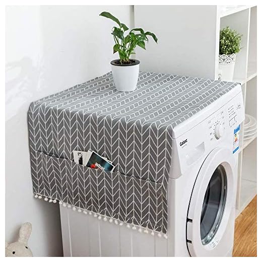 2PCS Anti-Slip Washer And Dryer Top Covers, Fridge Dust Cover, Washing Machine Top Cover Front Load, With 6 Storage Bags