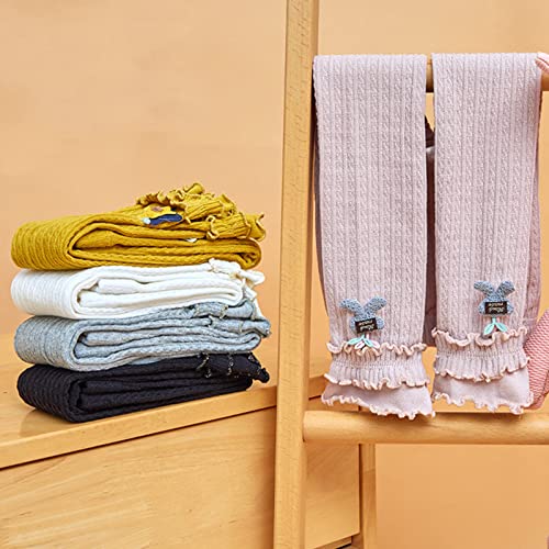 KAGAYD Toddler Girls Footless Leggings with Ruffle Tutu Skirt Fleece Lined Warm Thick Pantskirt Pants Tights4