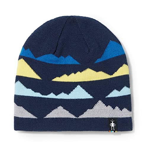 Smartwool Kids' Merino Wool Mountain Pattern Reversible Cuffed Beanie