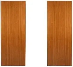 Kit com 2 Folhas de Porta Madeira Lisa 210x80cm Espessura 3,5cm Melamínica Mogno