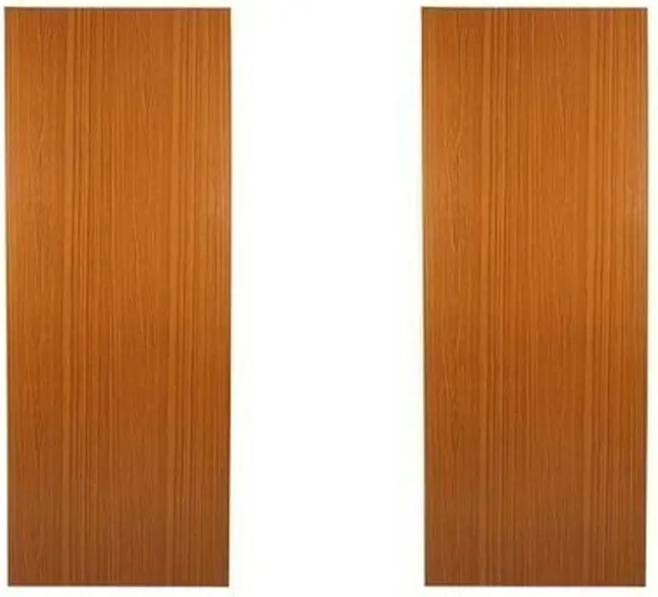 Kit com 2 Folhas de Porta Madeira Lisa 210x80cm Espessura 3,5cm Melamínica Mogno