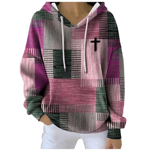 Sweat à capuche femme chaud pull ample avec poche contre le froid