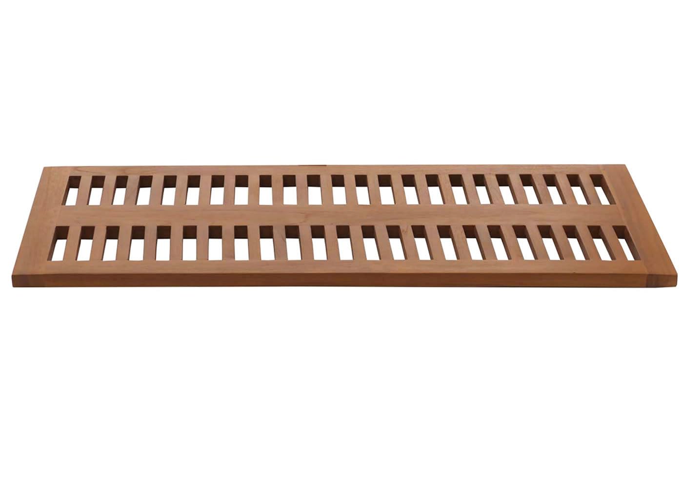 Mendler Teak-Badematte HWC-M86 3x40x100cm | Duschmatte, Badvorleger, hochwertiges B-Grade-Teak, (Kernholz, 20-30 Jahre)