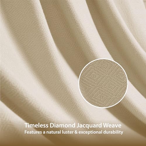 Queen Size Blanket, 70% Rayon (Derived from Bamboo) and 30% Cotton, Lightweight Jacquard Weave, Breathable and Soft Summer Blanket for Bed or Couch, 90” x 90”, Ivory — view 5