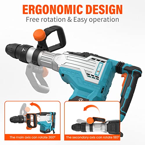 image for Berserker 1700W 25-Pound SDS-Max Demolition Jack Hammer, 1-9/16