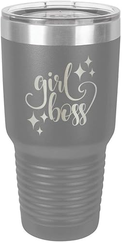Miniatura 11 de GIRL BOSS - Vaso grabado con láser de acero con recubrimiento de polvo para viaje, sin BPA, para mantener tu bebida fría o caliente, idea de regalo