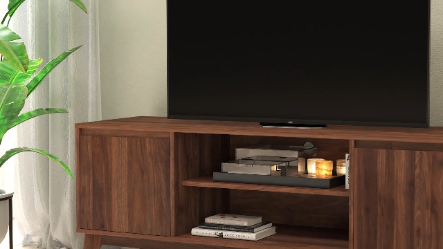 Amazon.com: Flash Furniture Hatfield Mid-Century Modern TV Stand