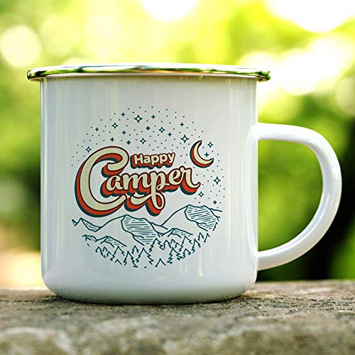 Taza esmaltada Loftipop Happy Camper 12oz miniatura 2