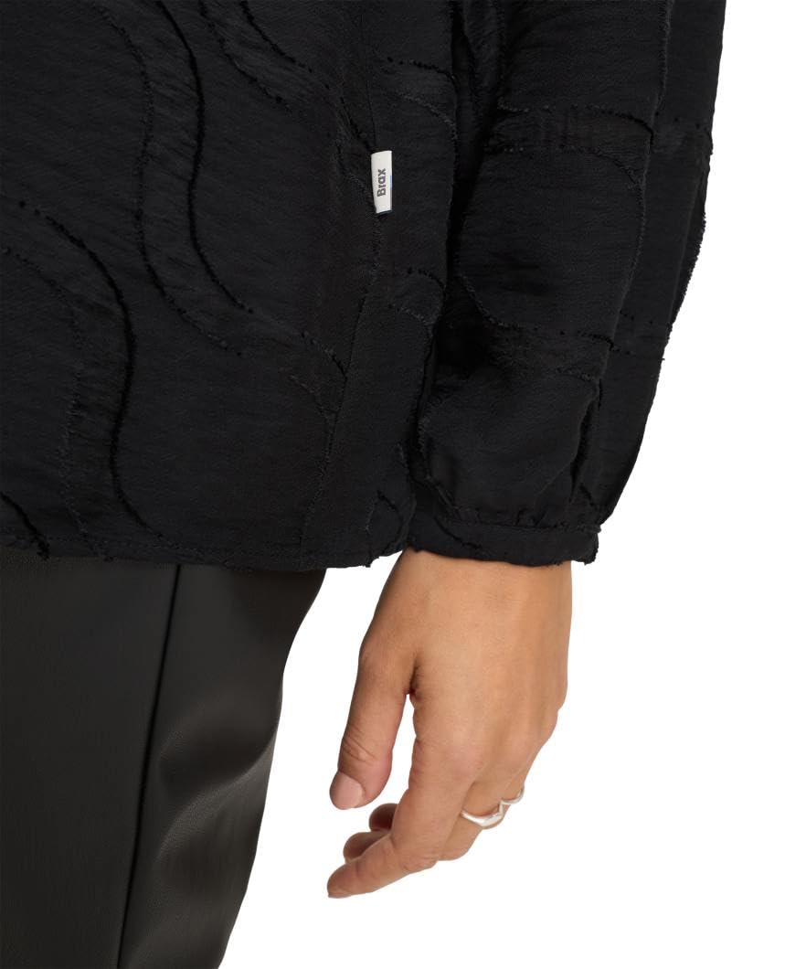 Brax Bluzka damska Style.Vivi Burn Out, 02 Black, 38