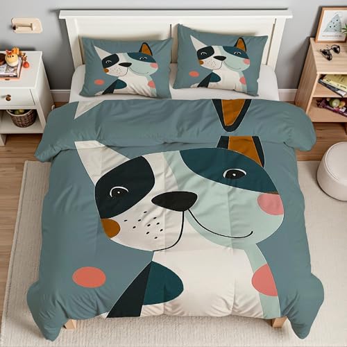 Parure de Lit Chiot Douce en Microfibre Infroissable avec Fermeture Éclair - 3