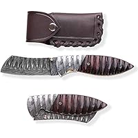 DELLINGER Tanto Obsidian & Damast Navaja y navaja plegable de