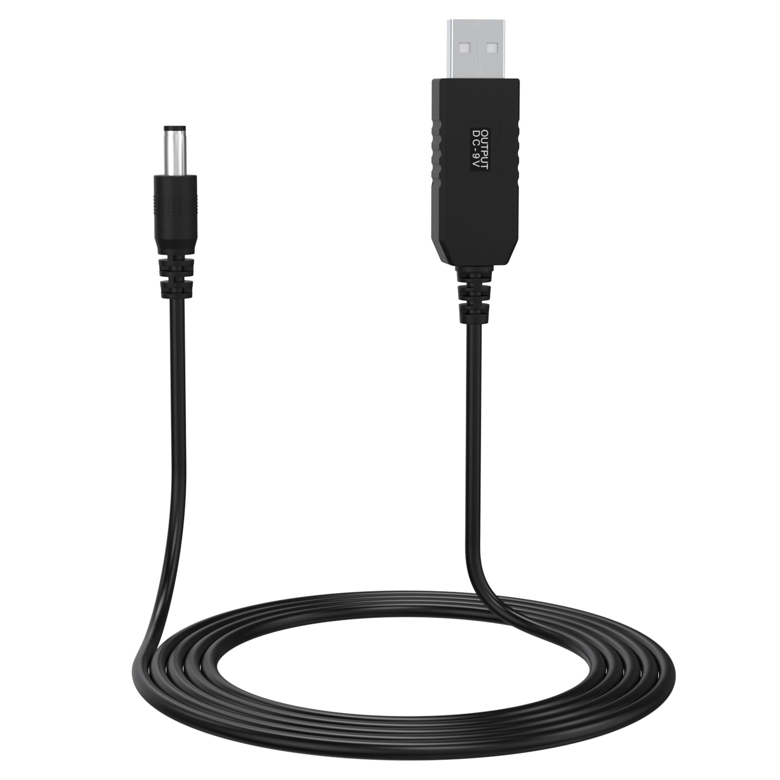 Asobilor USB 5V to 9V Step Up Cable, Converter Cable Power Supply USB Cable with DC Jack 5.5 x 2.1mm for Fan, Table Lamp, Led Light, Piano Keyboard,