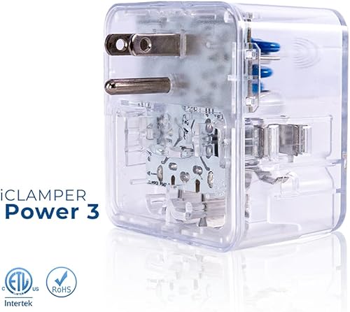 Miniatura 2 de Clamper Protector de sobretensiones de 3 tomas de 1800 julios, 1875 W, para TV, PC, Xbox, PS5, refrigeradores y otros electrodomésticos (protector