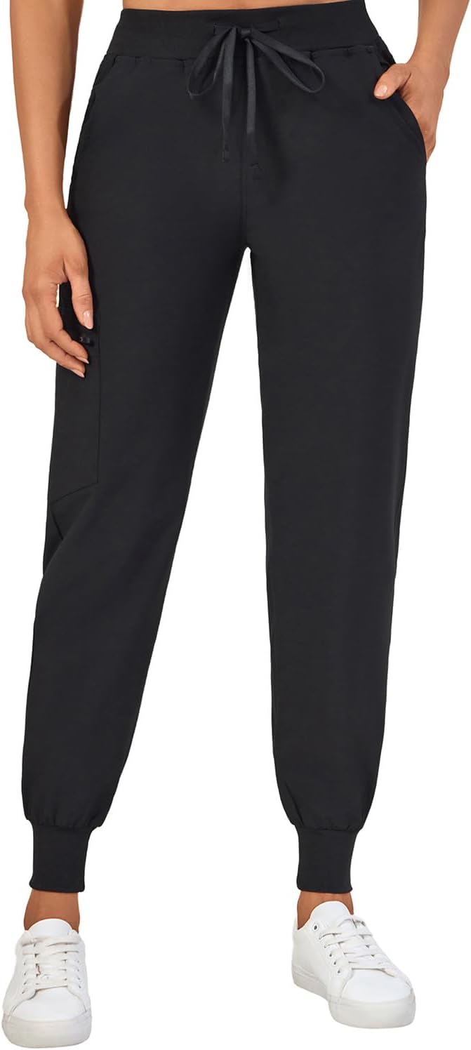 Naivlizer Scrub Pants for Women Jogger Pants Medical Uniform with 5 Pockets