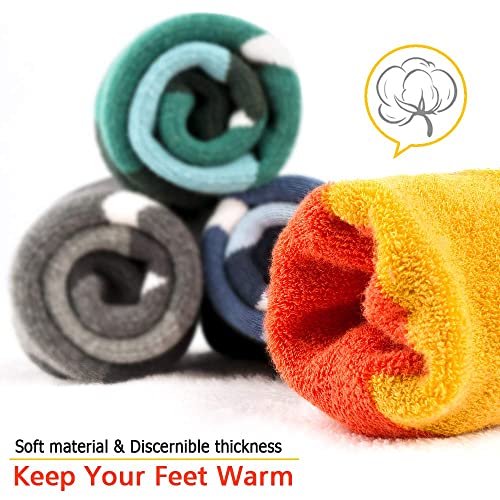 FanNicoo 2 Pack Kids Ski Socks OTC Warm Soft Non-Slip Cuff Winter Skiing Outdoor for Girls Boys(Orange), Small2