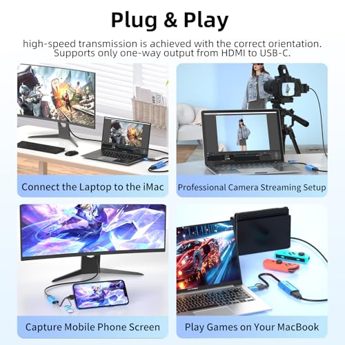 YOUGO LEE Video Capture Card with 100W PD Fast Charging, 4K 60Hz Input to 1080P 60FPS, HDMI to USB C/A, Best for Switch2/1 Steam Deck PS5 iPad & Quest 3, Pro OBS Streaming by YOUGO LEE - Image 8