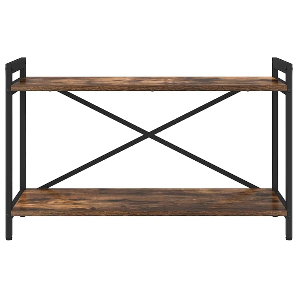 vidaXL Bücherregal Geräucherte Eiche 80 x 30 x 50 cm Holzwerkstoff, Moderner Industrie-Bücherregal, Gestell für Stauraum, Deko Regal für die Wohnung, freistehender Buchschrank