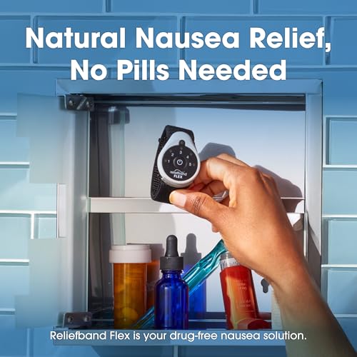 Image of Reliefband Flex Anti-Nausea Wristband for Motion Sickness, Morning Sickness, Travel & Vomiting Relief - FDA Cleared, Drug-Free, Fast-Acting Nausea Relief Band