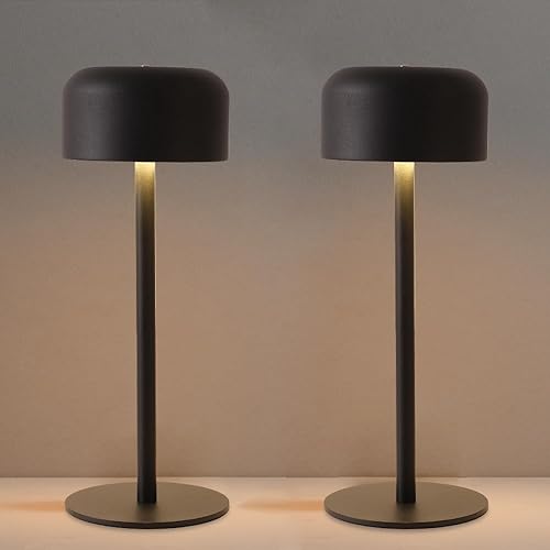 Miniatura 1 de Paquete de 2 lámparas de mesa inalámbricas recargables, luz de mesa portátil de 6000 mAh, 3 luces LED de mesa de atenuación continua de colores con