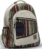 Ojas Yatra Himalayan Hemp Backpack Large - Boho/Hippie Multi Pocket Laptop Backpack for Men & Women