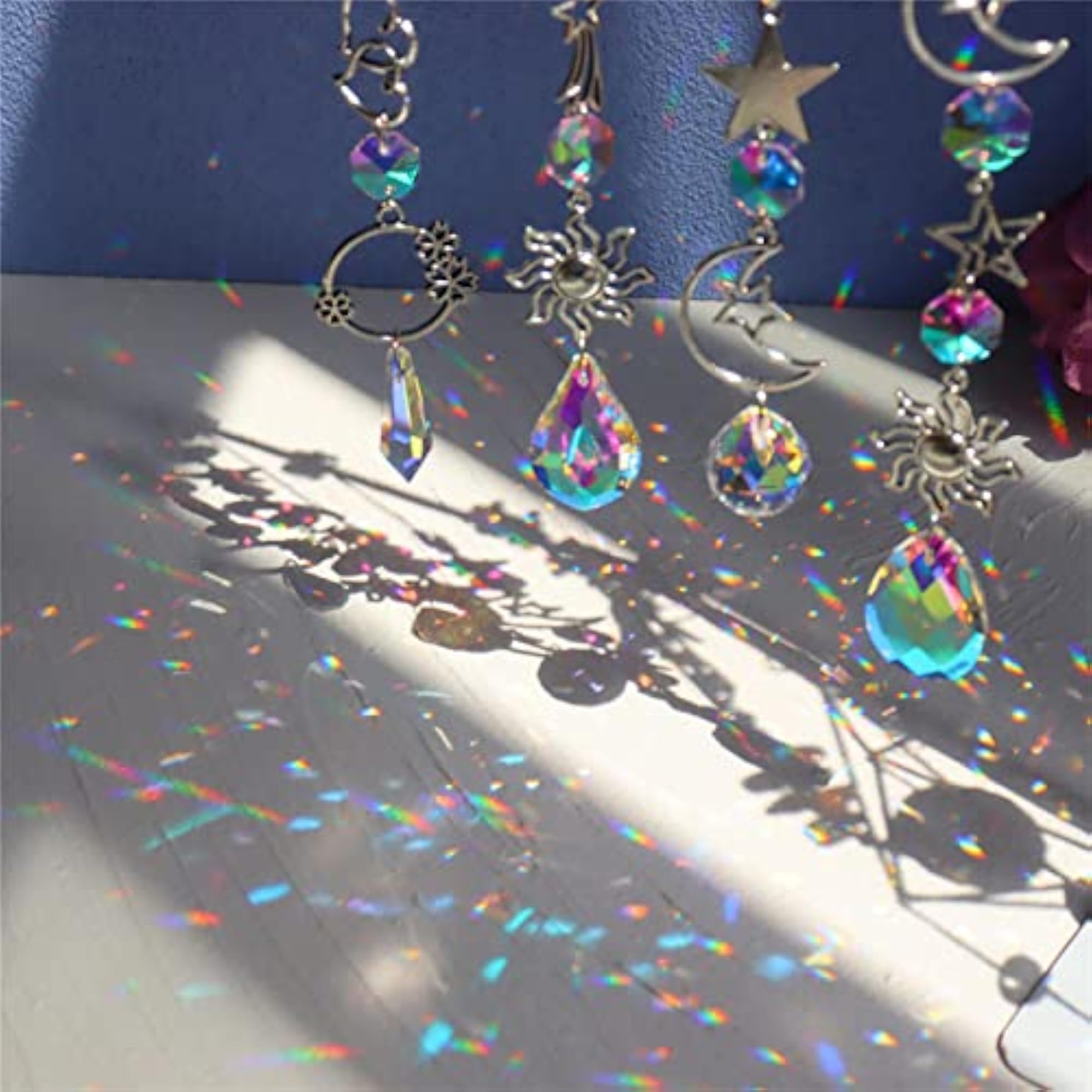 Crystal Wind Chime Catcher Hanging Ornament Sparkling Handmade