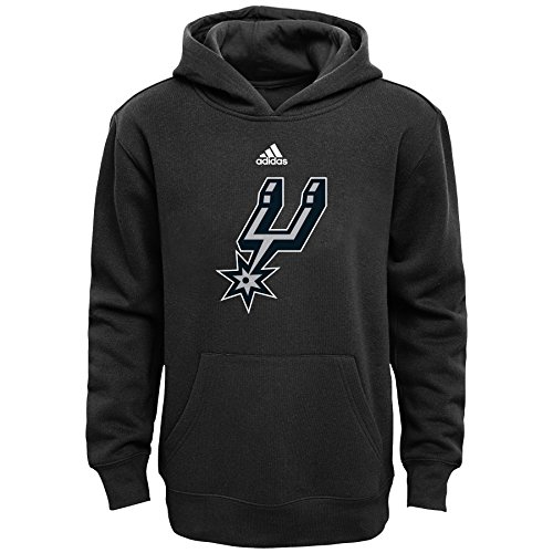 Outerstuff NBA San Antonio Spurs Boys 8-20 Primary Logo Fleece Hoodie, Black, Medium