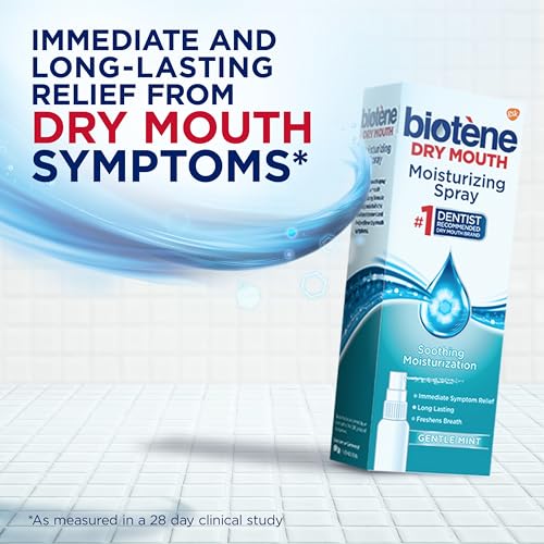 Image of biotene Moisturizing Dry Mouth Spray, Moisturizing Spray for Dry Mouth and Bad Breath, Gentle Mint - 1.5 Fl Oz