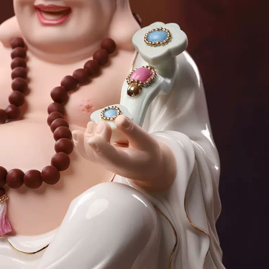 Estatua de Maitreya de apareamiento, Gran Barriga, Adorno de Buda de la Suerte, Dios de la Riqueza, protección del hogar, consagración de estatuilla Zen, Escultura sentada, decoración