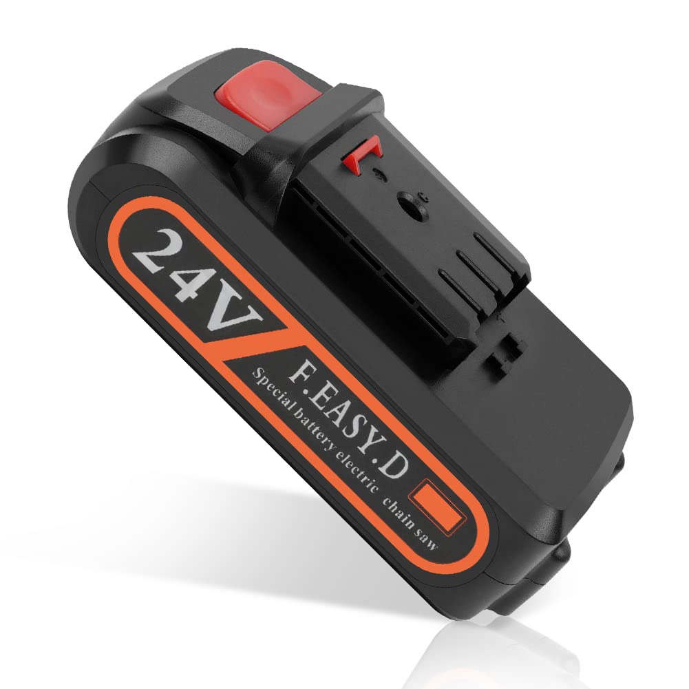 Flintronic Batterie de Tronçonneuse, 2 Pièces Batterie 24v 2000mAh pour mini Tronçonneuse, Rechargeable Batterie