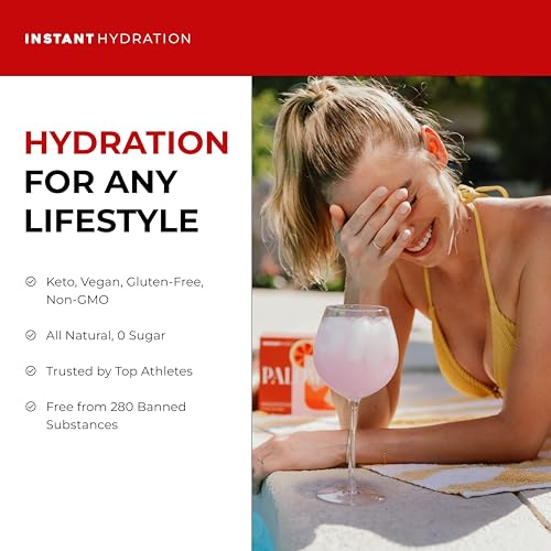Image of Instant Hydration Electrolytes Powder Packets - Paloma Electrolyte Drink Mix - Zero Sugar - Keto, Vegan, Gluten-Free, Non-GMO - Boost Recovery, Brain Health, Muscle & Tissue Support- 30 Sticks