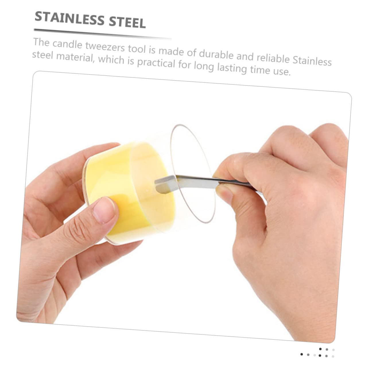 Yardenfun 1set Candle Wick Trimmer Stainless Steel Portable Candle Snuffer Tweezers for Home Use Prevents Smoldering 6pcs